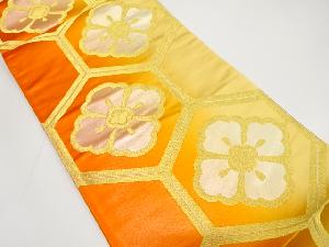 アンティーク　亀甲に花模様織り出し暈し袋帯（材料）